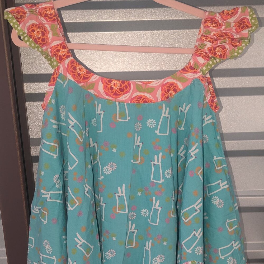 Jelly and Pug Size 14 Ruffle Rabbit Easter Dress